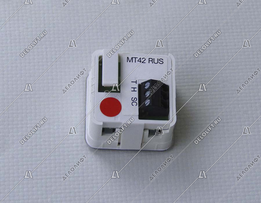 Кнопка вызова, ВНИЗ, MT42RUS, красная подсветка, 1NO, колодка с 3 винтовыми зажимами