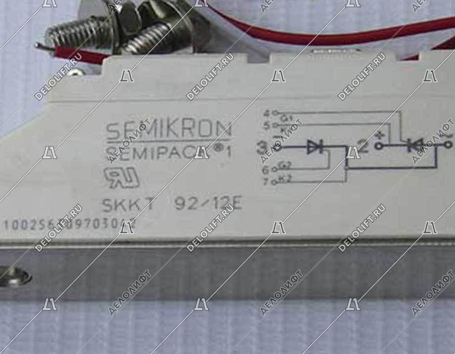 Модуль тиристорный, SEMIKRON, 1200В 92А [A-46], SKKT92/12E