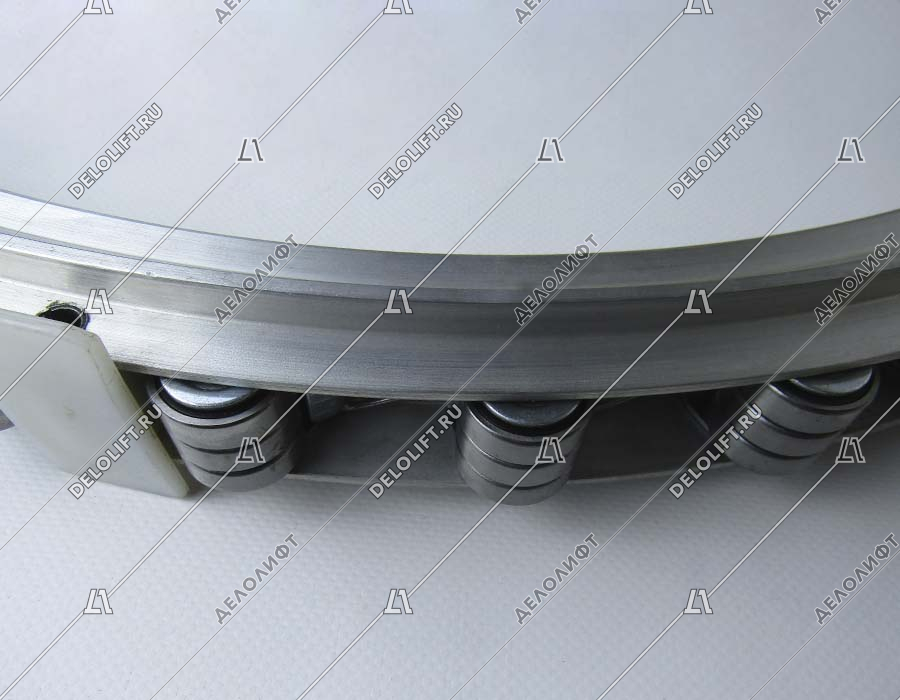 Алюминиевая основа огибающего участка в сборе с роликами, XO-508, 17 роликов, 600 мм