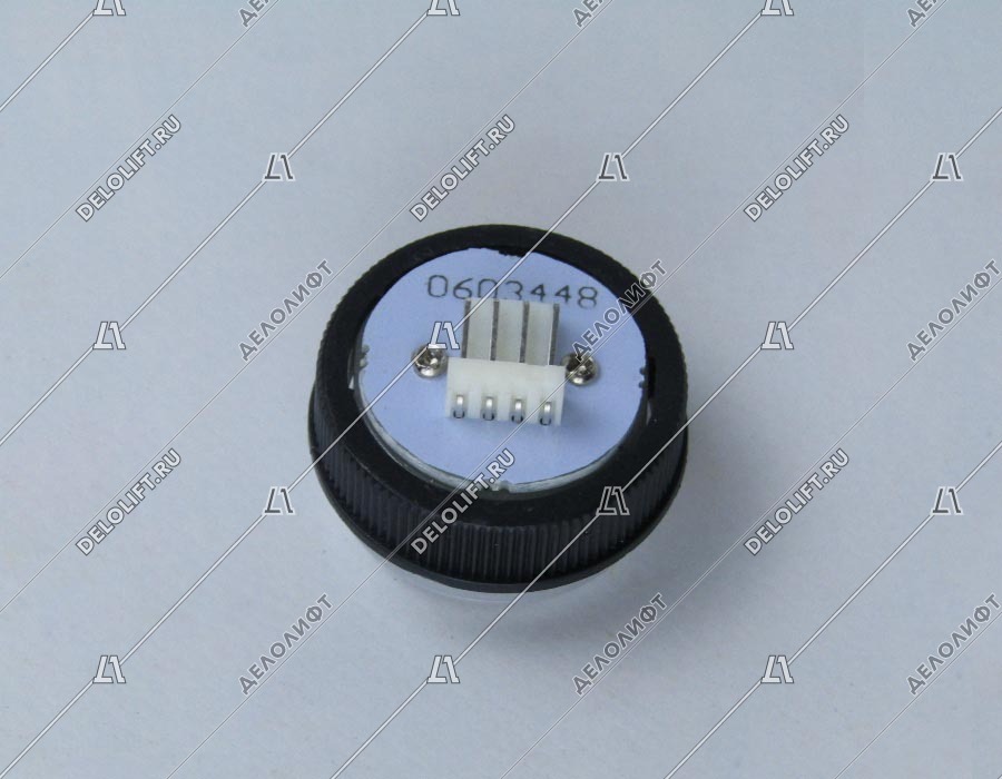 Кнопка в сборе, GEN2, круглая, 30x21 мм, посадка - 27.5 мм, нержавеющая сталь, AMP для MCS220, полированная, белая подсветка