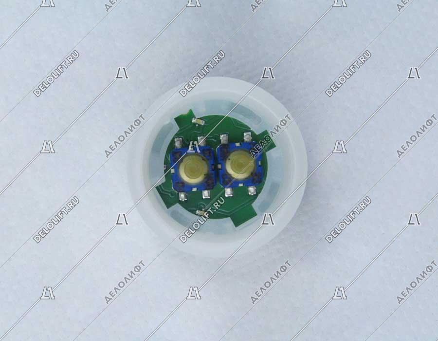 Базовый элемент кнопки приказа, KSS, "тревога", белый ободок, янтарная подсветка