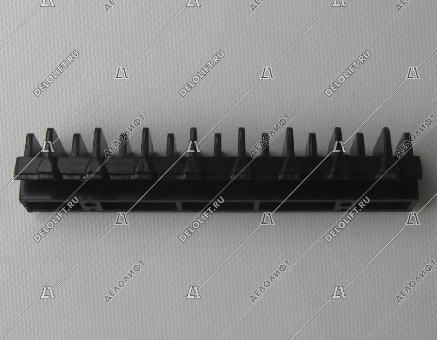 Демаркационная линия, L - 153 мм, W - 33 мм, H - 25 мм, чёрная, центральная, 17 зубьев
