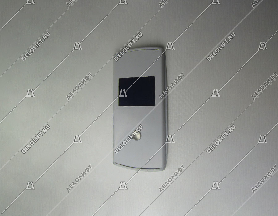 Панель/пост вызова, BR27B, с индикатором типа STN, 1 кнопка, шлифованная поверхность, голубая подсветка, на два лифта