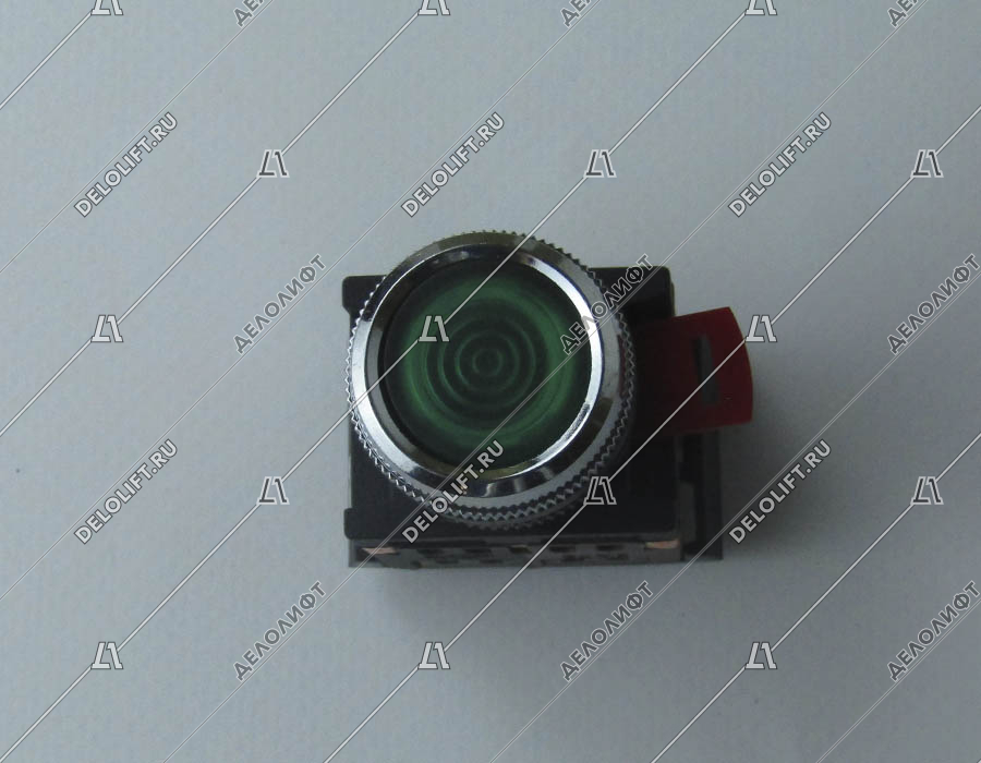 Кнопка, IEK, ABLFS-22, D - 22 мм, 240В, 1з+1р, зелёная