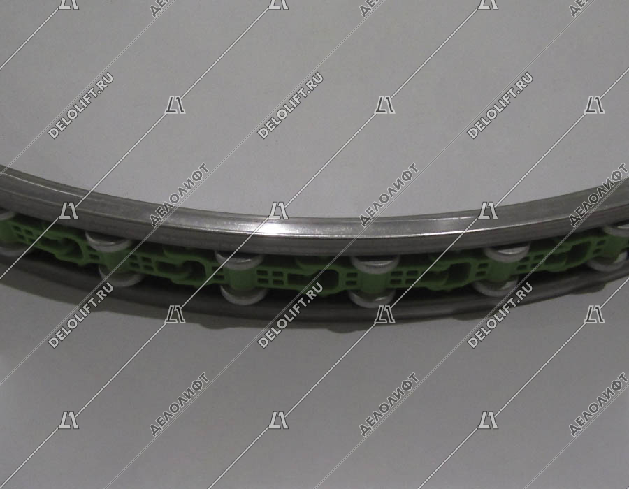Алюминиевая основа огибающего участка, L - 1950 мм, W - 60 мм, с отклоняющей цепью и пластиковой направляющей