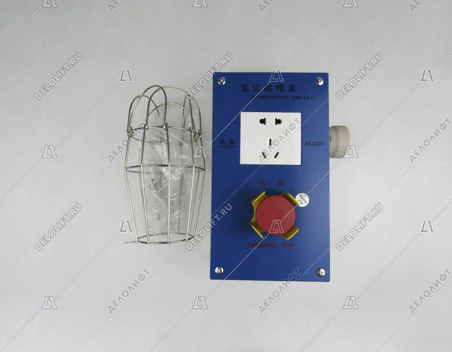 Блок приямка, с выключателем освещения и кнопкой СТОП