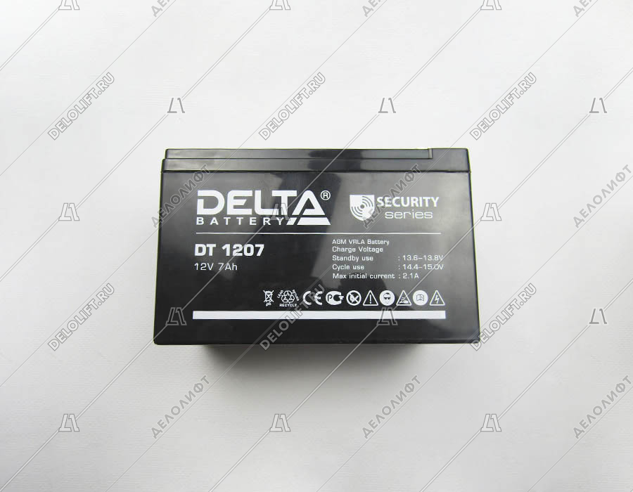 Аккумулятор, DT 1207, 12В, 7Ач, DELTA
