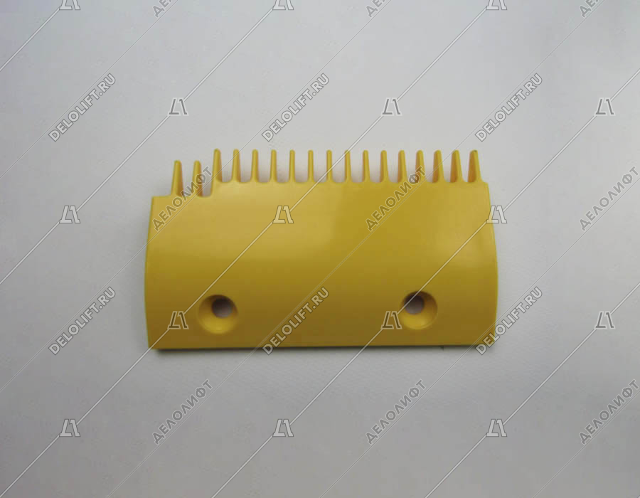 Гребенка входной площадки, SCE, 17 зубцов, 157x95 мм, левая, пластик, желтая