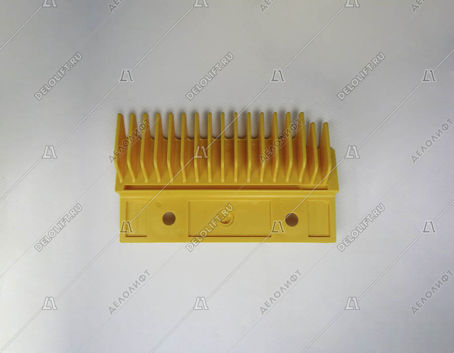 Гребенка входной площадки, SCE, 17 зубцов, 157x95 мм, левая, пластик, желтая