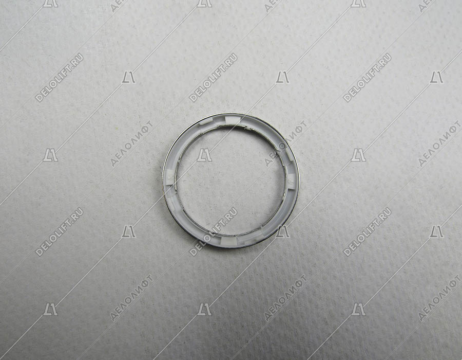 Кольцо кнопки, D-35 мм, d-28 мм, h-3 мм, металлическое, глянцевая поверхность