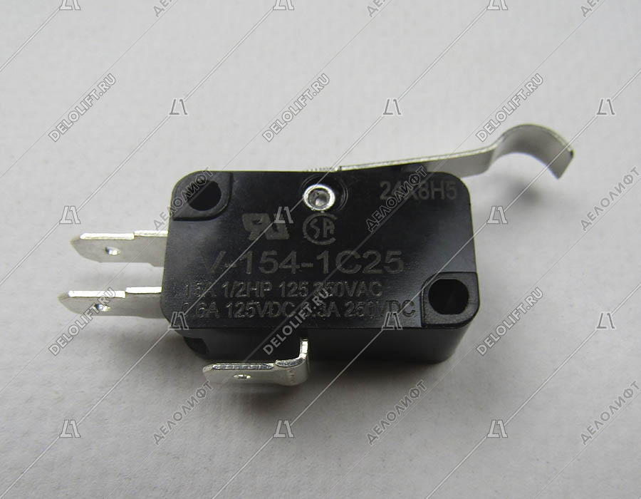 Микропереключатель, V-154-1C25, 15А, 250В