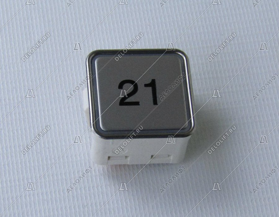 Кнопка вызова/приказа, MT42 RUS, 21 этаж, лазерная надпись, красная подсветка
