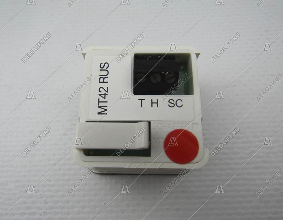 Кнопка вызова/приказа, MT42 RUS, 9 этаж, выдавленная надпись, красная подсветка, c Брайлем