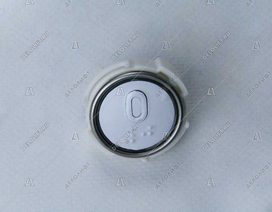 Кнопка вызова/приказа, тип АК1-01-Кр, 0 этаж, с кодом Брайля, красная подсветка