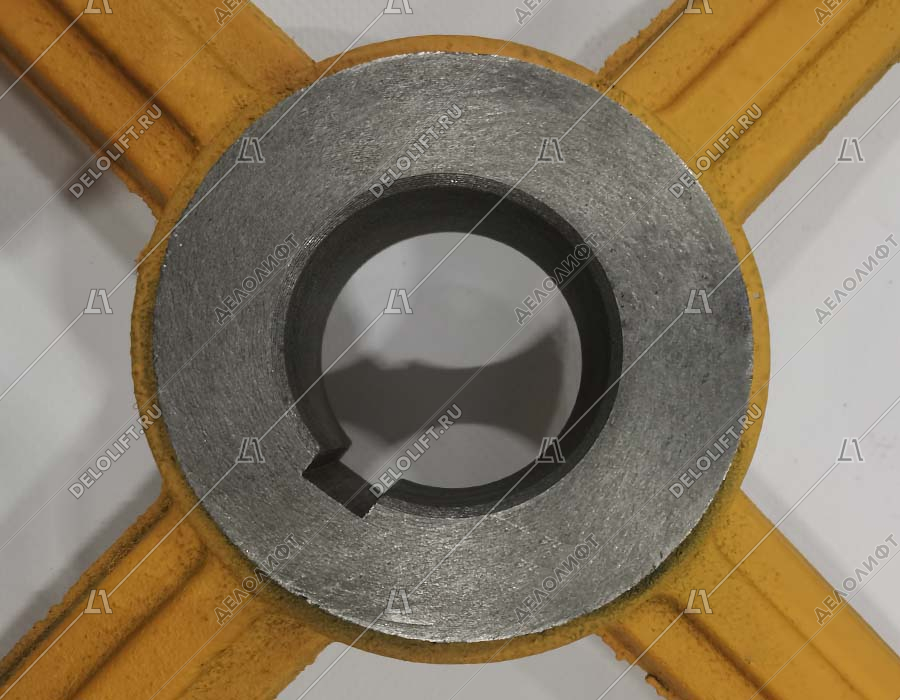 Колесо привода поручня, D - 456 мм, d - 44 мм, H - 40 мм, шпонка - 10 мм