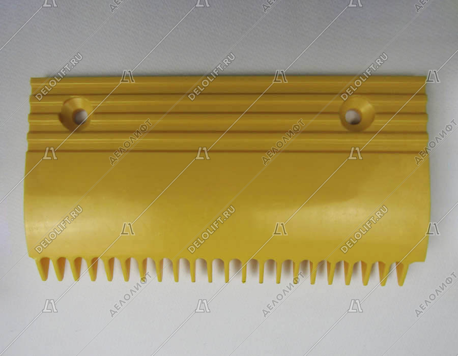Гребенка входной площадки, 22 зубца, 203x109 мм, левая, пластик, желтая, QSTJ.S.A-3