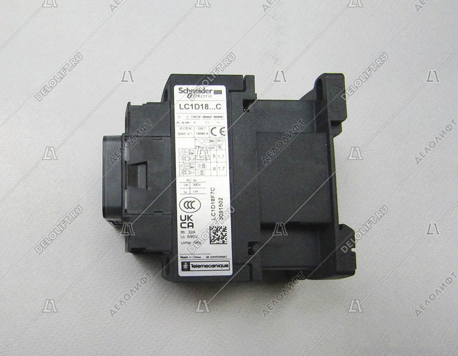 Контактор, LC1D18, катушка - 110V, с механической блокировкой LAD4RCU