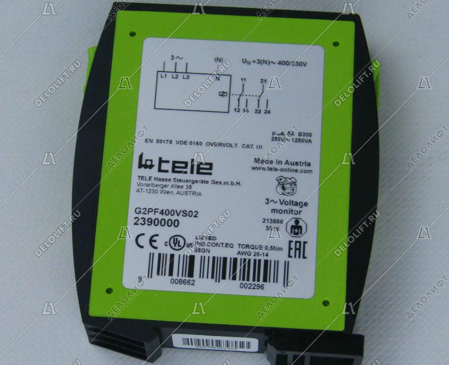 Реле, TELE, EN 50178 VDE0160 OVERVOLT. CAT.lll