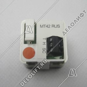 Кнопка вызова/приказа, MT42 RUS, 10 этаж, выдавленная надпись, красная подсветка, c Брайлем