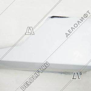 Крышка устья поручня эскалатора, W - 166 мм, внешняя левая, черная, крашеная, металлическая, для NCE