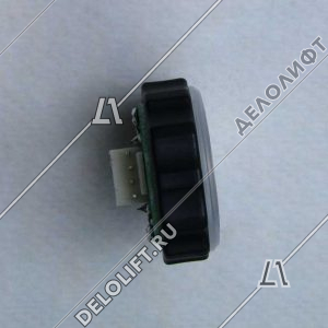 Кнопка вызова, BR27B, круглая, шлифованная, красная подсветка (разъем AMP)