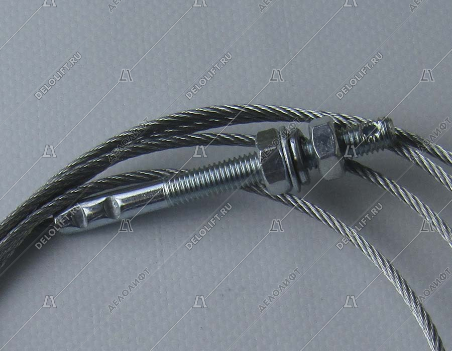 Тросик синхронизации ДК, L - 2100 мм, d - 3 мм, шпилька M8