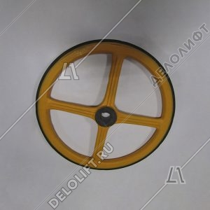 Колесо привода поручня, D - 630 мм, d - 45 мм, H - 34 мм, шпонка - 10 мм