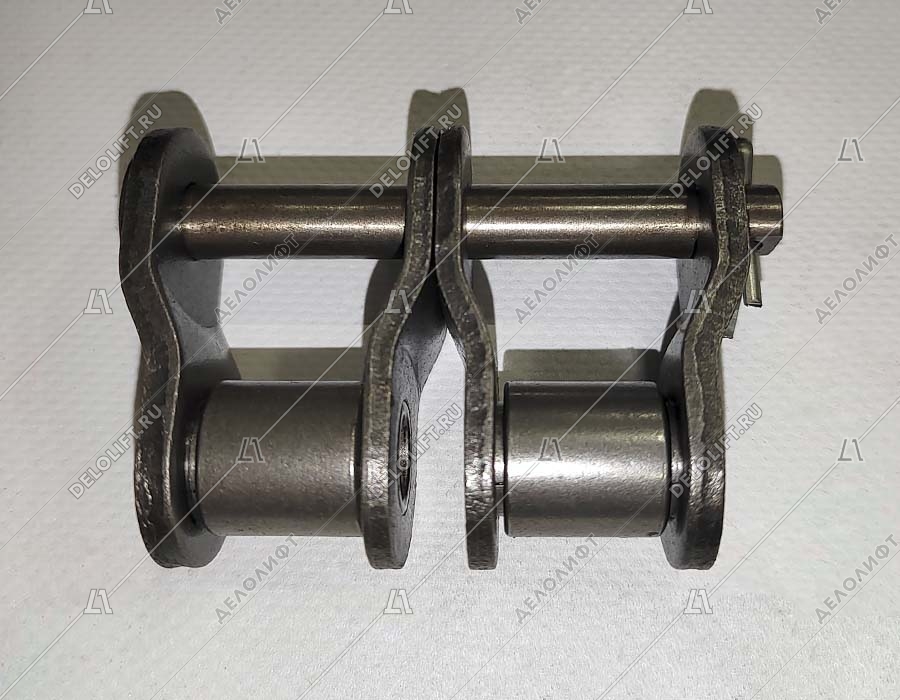 Переходное звено, двухрядной цепи привода поручня эскалатора, шаг - 31,75 мм, тип B, усиленное (HY)