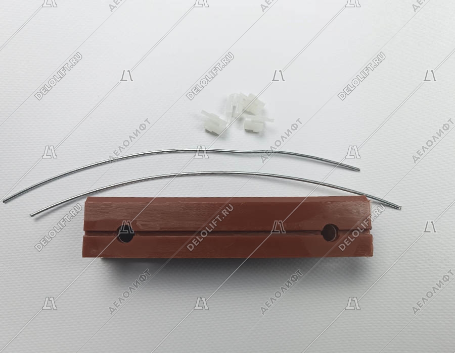 Вкладыш башмака направляющей кабины/противовеса, T - 16 мм, L - 140 мм, несмазываемый