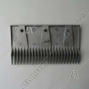 Гребенка входной площадки, Velino, 24 зубца, 204x113 мм, центральная, алюминий