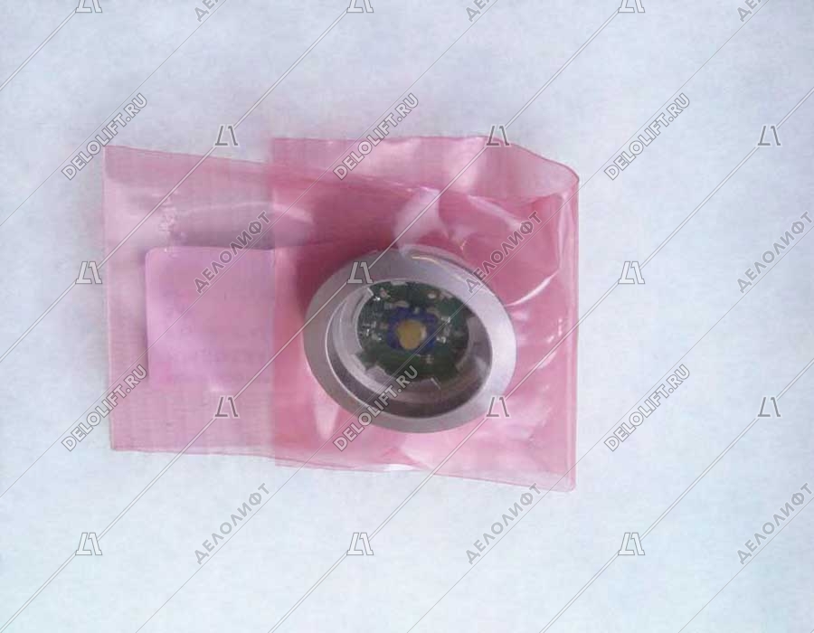 Базовый элемент кнопки приказа, серый корпус, янтарная подсветка, KM804343G02