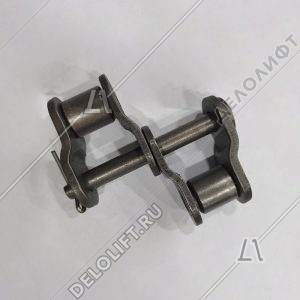 Переходное звено, двухрядной цепи привода поручня эскалатора, шаг - 25,4 мм, тип B