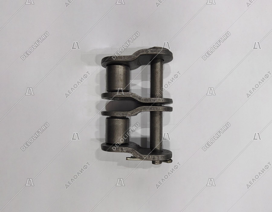 Переходное звено, двухрядной цепи привода поручня эскалатора, шаг - 19,05 мм, тип B