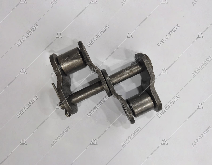 Переходное звено, двухрядной цепи привода поручня эскалатора, шаг - 19,05 мм, тип B