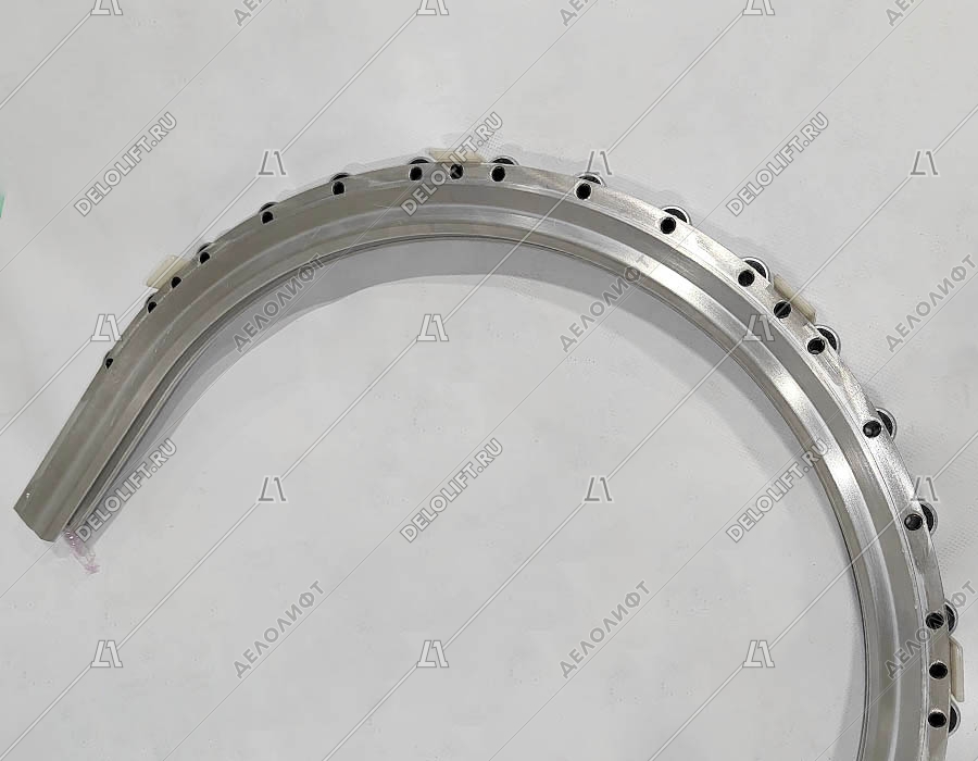 Алюминиевая основа огибающего участка, 506NCE, в сборе с роликами 17 штук, для балюстрады H - 930 мм