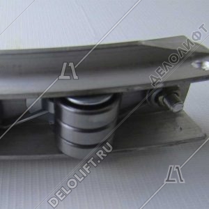 Алюминиевая основа огибающего участка в сборе с роликами, W- 680 мм, H - 373 мм