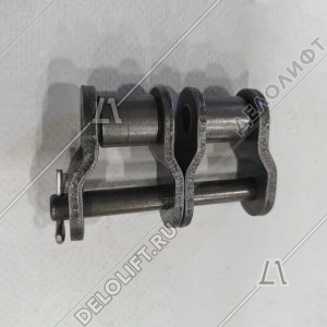 Соединительное звено, двухрядной цепи привода поручня эскалатора, шаг - 25,4 мм, тип B, усиленное (HY)