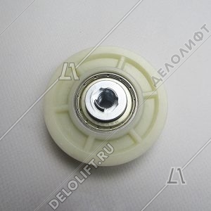 Ролик каретки дверей кабины/шахты, D - 74 мм, d - 64 мм, толщина 16 мм, подшипник 6203Z (отверстие М10)