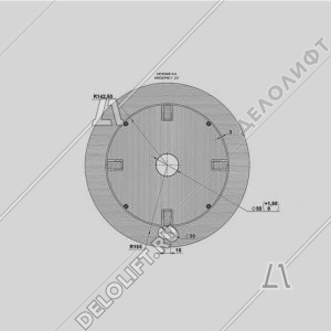 Катушка (барабан) для каната, К-0033, диаметр - 600 мм, ширина - 400 мм, d - 300 мм