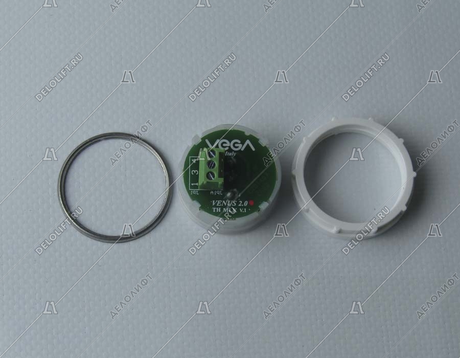 Кнопка вызова/приказа, Venus, 7 этаж, с кодом Брайля, красная подсветка (разъем MLK)