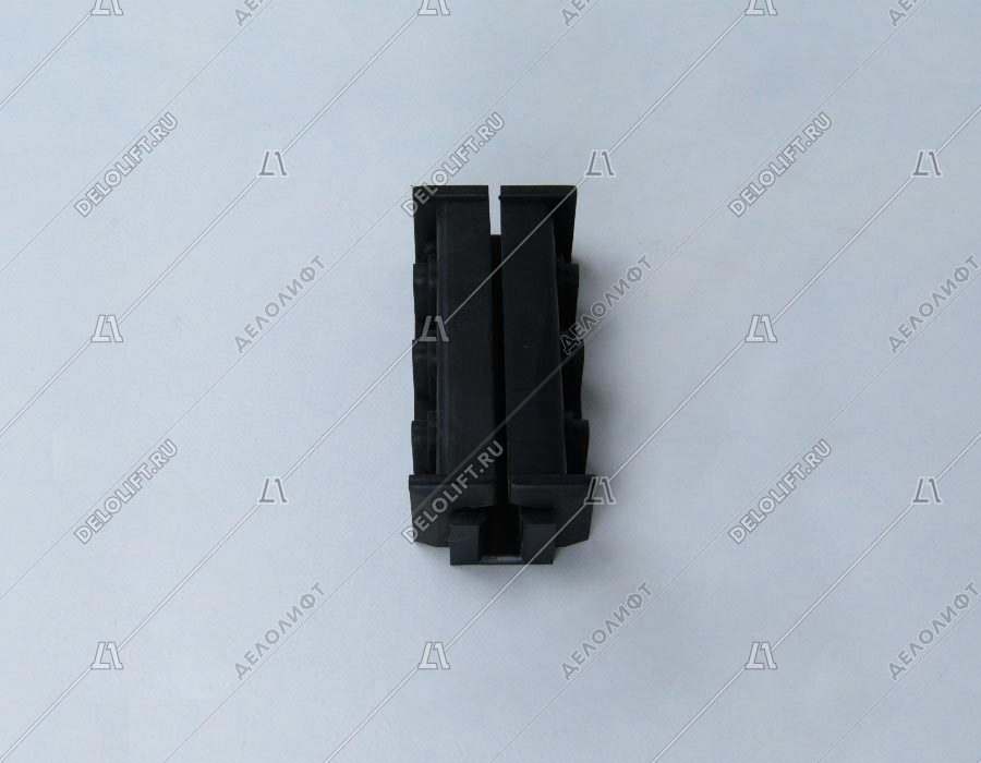 Вкладыш башмака направляющей кабины/противовеса, T - 9 мм, L - 130 мм, резиновые вставки