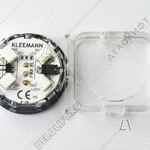 Кнопка приказа, круглая, "3" FMR BS красная подсветка, с брайлем