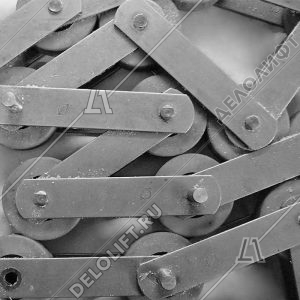 Цепь ступеней/тяговая, 13RI-A, шаг - 133,33 мм, ролик - 75x23,5 мм, палец - 74,5x12,8/12,5 мм, 105 k