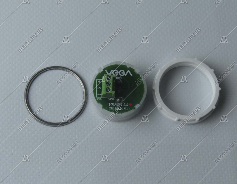 Кнопка вызова/приказа, Venus, 8 этаж, с кодом Брайля, красная подсветка (разъем MLK)