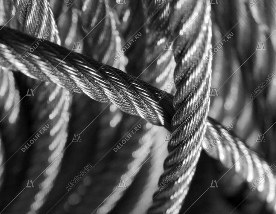 Канат/трос тяговый, d - 5,6 мм, ГОСТ 2688-80, 6х19+1о.с., 16,8кН, стальной