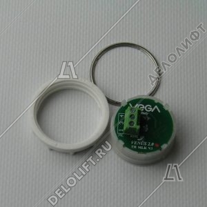 Кнопка вызова/приказа, Venus, 11 этаж, с кодом Брайля, красная подсветка (разъем MLK)