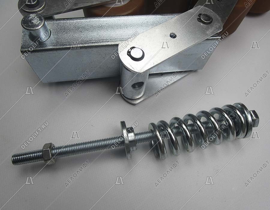 Прижимная цепь поручня, 508NCE, тип S1, 8 роликов, с пружиной и кронштейном