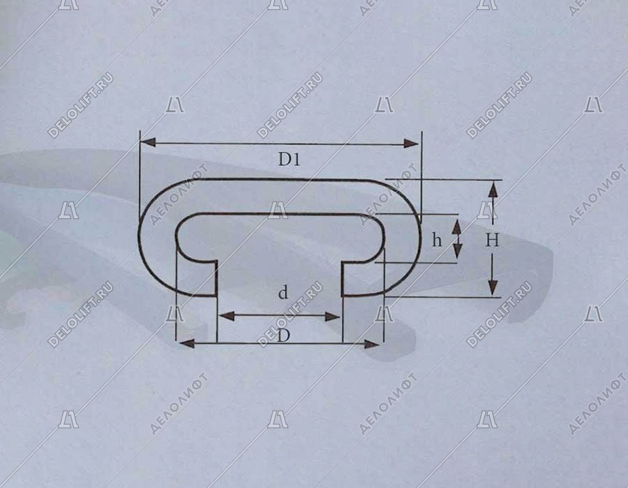 Поручень эскалатора, OTIS-800, 76x39x28 мм, синий