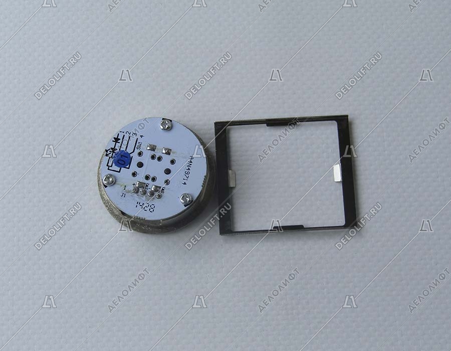 Кнопка вызова/приказа, HUNTER, MVLA2, -1 этаж, синяя подсветка, с Брайлем