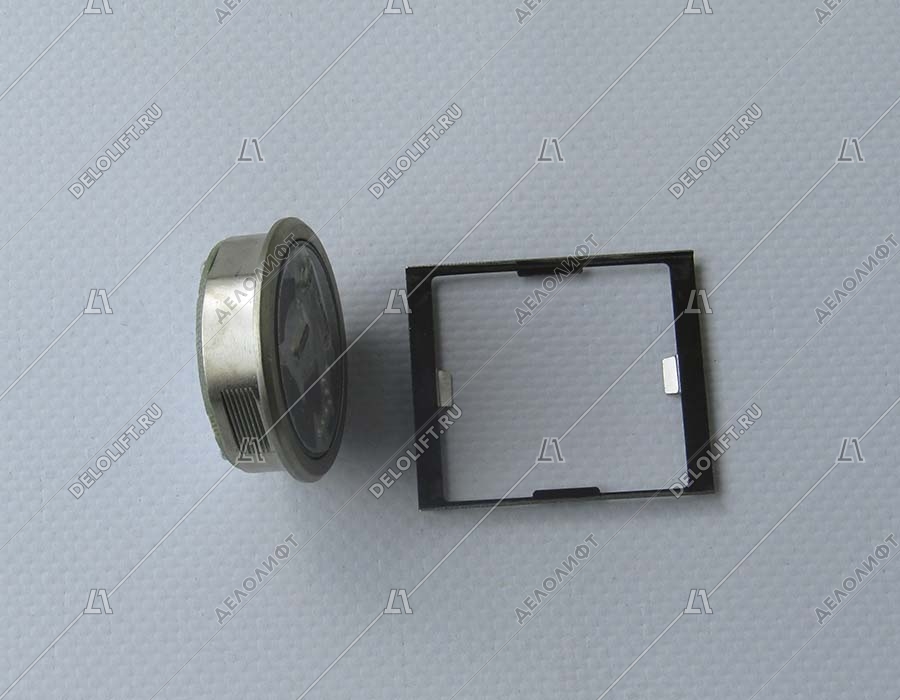 Кнопка вызова/приказа, HUNTER, MVLA2, -1 этаж, синяя подсветка, с Брайлем